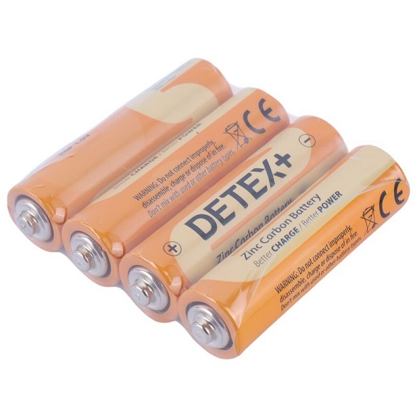 باتری قلمی دیتکس Detex+ Zinc Carbon 1.5V AA چهار عددی